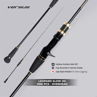 Joran Pancing VERSUS LEOPARD Slow Jigging Rod | Carbon Hollow Overhead | One Piece PE1–PE4 + Free Pa