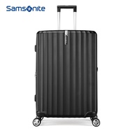 ST-🚢Samsonite/Samsonite Trolley Case Luggage Case Fashion Vertical Stripes Men and Women Boarding BagGU9Black20Inch