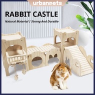 Wooden Rabbit Castle Guinea Pig House Chinchilla Dwarf Rabbit Villa Rabbit Hideout House Rabbit Cage