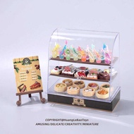 Mini Candy Toy Cabinet Dessert Cabinet Model Children Miniature Kitchen Play House Mini Simulation T