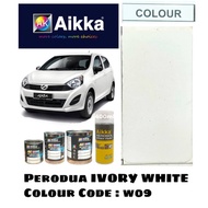 (READY STOCK ) PERODUA W09 IVORY WHITE CAT KERETA