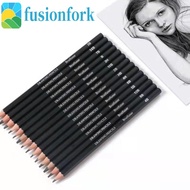FUSIONFORK​ Sketch Pencil Set, Smooth Writing HB 2H 4H B 2B 3B Graphite Pencil, School Supplies 4B 5