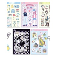 Comic Character Goo Card Sticker Polaroid Phone Case Material Big Head Sticker ins Style Korean Hei 