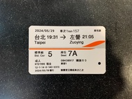 20240529_收藏用高鐵票（台北至高雄單程）