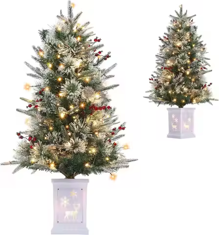 3 ft Artificial Christmas Tree with Light Mini Small Xmas Tree for Christmas Decoration New Year Gif