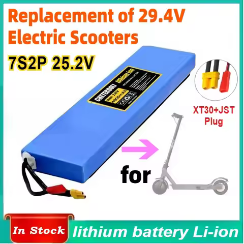 7S2P 4000mAh 18650 Li-ion Rechargeable Battery Pack 25.2V Suitable for Battery Replacement of 29.4V 