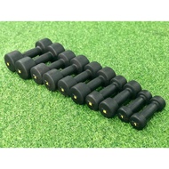 Women's black rubber dumbbells 4kg - 1 pair, yoga gym dumbbells for men and women, start-up dumbbell