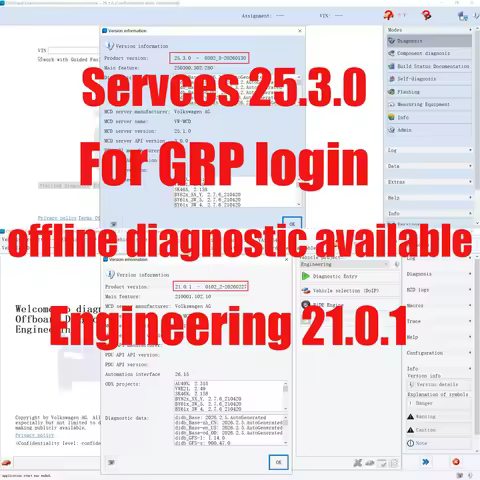 Remote Download Install Software for New Odis Service S 25.3.0 Odis E Engineering 21.0.1 Supports GR
