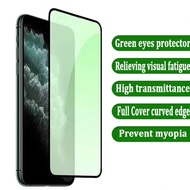 APPLE IPHONE 11 IPHONE 11 PRO IPHONE 11 PRO MAX Green Light Anti Blue Full Cover Tempered Glass
