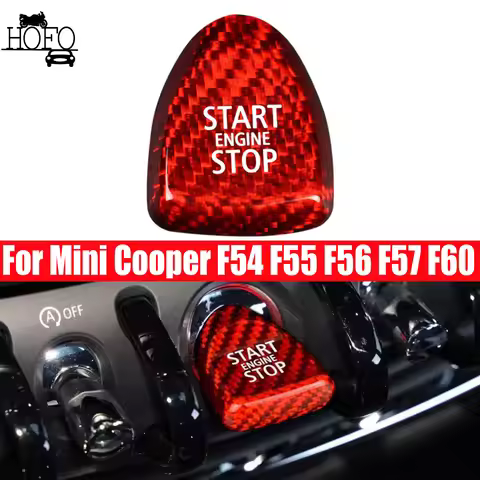 Engine Start Button Sticker Carbon Fiber For Mini Cooper F54 F55 F56 F57 F60 1pc