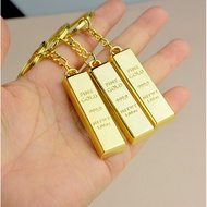 1 piece creative simulated gold bar dollar keychain, bag pendant, car keychain.