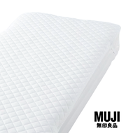 มูจิ แผ่นรองที่นอนพร้อมแถบยึดมุม - MUJI Polyester Bed Pad with Elastic