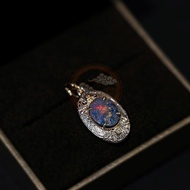 [New Product Special Offer] Opal Stone Opal Jewelry High-End Opal Stone Fire Color Opal Opal Necklac