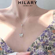 HILARY JEWELRY Accessories Perempuan For Original 925 Chain Necklace Rantai 純銀項鏈 Sterling Fashion Silver Women Korean Leher Perak Pendant Butterfly N1037