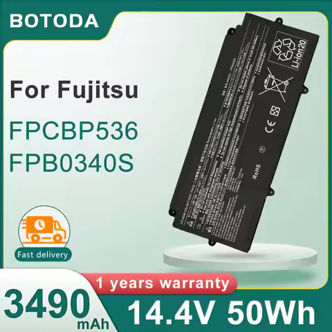 BOTODA FPCBP536 FPB0340S 3490mAh 50Wh 14.4V Laptop Battery for Fujitsu LifeBook U937 U938 U939 U939X