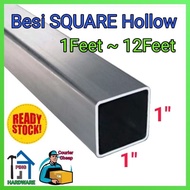 3/4"x3/4"(6hon/19mm)  Besi Hollow Petak 8feet-12feet (1.0mm) (BP8)