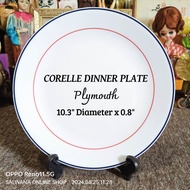 10.3inches CORELLE PLYMOUTH MICROWAVABLE DINNER PLATE • JAPAN SURPLUS