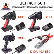AUSTAR RC Transmitter and Receiver 2.4G 3CH 4CH 6CH Universal RC Controller and Receiver Kit for 1/1