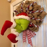 Wreath Christmas Thief Wreath High Quality How the Christmas Thief Stole Christmas Burlap Wreath for