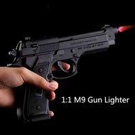 TERMURAH COD!!!KOREK API PISTOL BARETTA MIRIP DENGAN ASLI FULL BESI 1:1WARNA HITAM