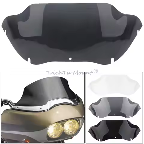 Motorcycle 9.5 in. Fairing Windscreen Wind Deflector Windshield For Harley Touring Road Glide Custom