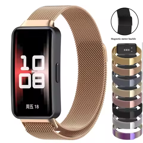 Mlianese Strap For Huawei Band 8-9 Smart watch Metal Magnetic Wristband Bracelet Accessories correa 