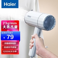 海尔（Haier）手持挂烫机家用蒸汽迷你电熨斗小型便携式挂式烫衣服熨烫机旅行迷你小巧便携烫斗熨衣机 【折叠便携+纳米防烫面板】HY-GW1301