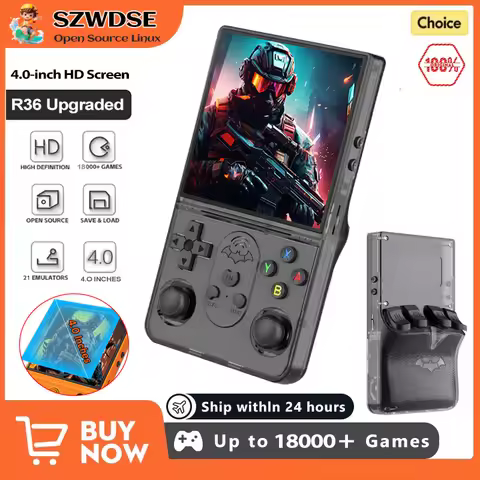 Open Source T16 Max Retro Handheld Video Game Linux System 4.0 Inch IPS Screen Portable Pocket Video