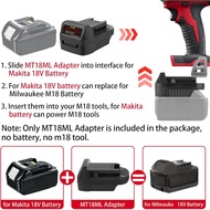 MT18ML Adapter for Makita 18V Li-ion Battery Convert to for Milwaukee M18 Battery, Use for Milwaukee