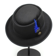 Hat For Women Fashion Party Formal Fedora Costume Magician Hat Classical Feather Accessories
