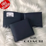 กระเป๋าสตางค์ผู้ชาย COACH F59112 COMPACT ID IN CROSSGRAIN LEATHER ออก Shop USA รับประกันของแท้ 100%