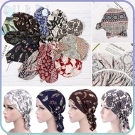 SULIN Turban Hat Ruffle Beanie Muslim Cancer Chemo Hat