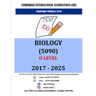 O Level BIOLOGY (5090) 2017-June/Nov 2025 (Paper 1,2,3,6)