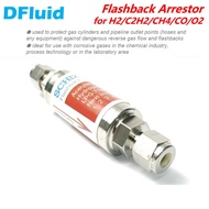 SS316 Flashback Arrestor FBA Hydrogen Acetylene H2/C2H2/CH4/O2/LPG 1/4 3/8 1/2 inch Tube Fitting Sta