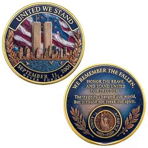 Honoring The Heros of 9.11 Ancient Commemorative Coin We Will Never Forget September 11，2001 Souveni