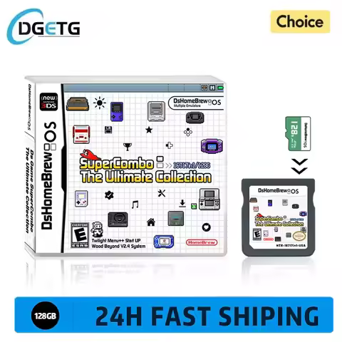 SuperCom DS 16171 in 1 Memory Card SDHC Adapter With 128G TF Card For NDS NDSL 3DS XL 2DS XL Video G
