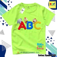 KSF - Children's T-shirt with Cilukba Song for Toddlers (Baba Lili Tata) ABC Unisex Cotton Combed 30