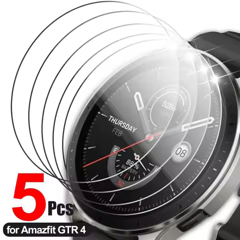 9H Hardness Tempered Glass for Amazfit GTR 4 Smartwatch Screen Protectors Anti-Scratch Front Film fo