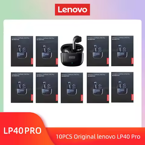 10PCS Lenovo LP40 Pro 100% Original lp40pro Earphones Wireless Bluetooth 5.1 Headphones TWS Sport No