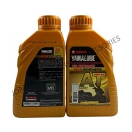 【YAMALUBE】AT {10W-40} Semi Synthetic Motorcycle Engine Oil Minyak Hitam Motor (0.8L)