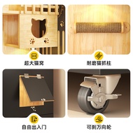 A7Cat villa pet house, wooden pet house, new storage cat room