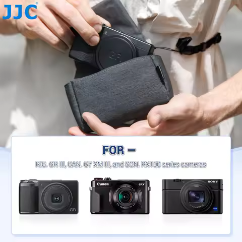 JJC Camera Bag With Battery Pocket For Ricoh GR IV GRIV GR4 GR IIIx HDF GR III HDF Sony RX100 VII VI