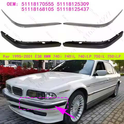 For 1995-2001 E38 BMW 740i 740iL 740iLP 750iL 750iLP Front Bumper Trim 51118170555 51118125309 51118
