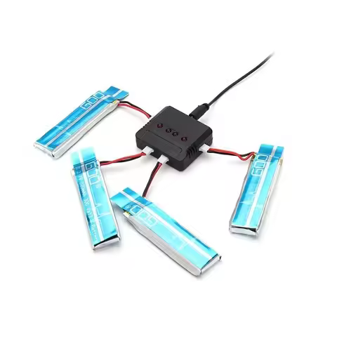 XK K110 K110S / WLtoys V977 RC Helicopter Spare Parts 3.7V 520mAh 30C Li-po Battery *4pcs + 4 in 1 U