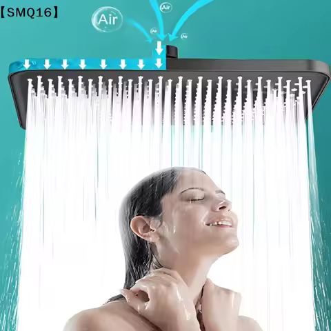 High Pressure Top Spray Rain Shower Head Larger Flow Supercharge Rain Shower Head 360° Rotating Pres