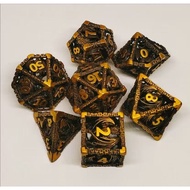 DND Dice,Hollow D&D Metal Dice,Dungeons and Dragons Dice Set with Gift Box,7 PCs Steampunk Polyhedra