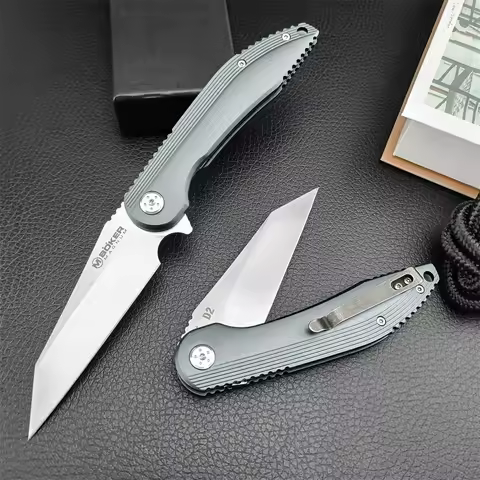 Boker Magnum D2 Bearing Hunting Pocket Folding Knife 440C Blade Aluminum Alloy Handles Outdoor Tacti