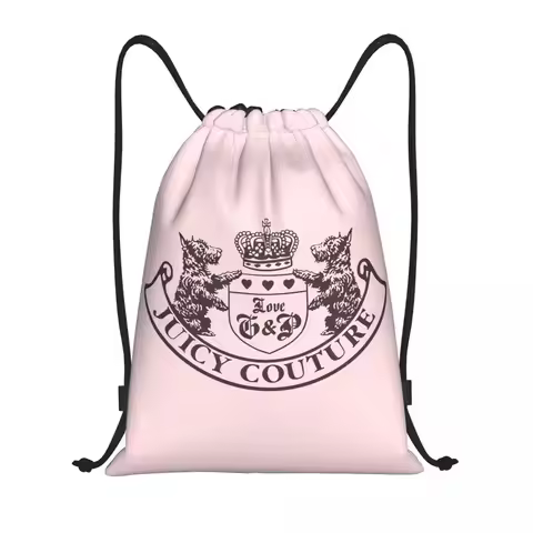 Y2k Juicy Couture Crest Backpacks Multi-function Drawstring Bags Shoes Bag Book Bags for Man Woman S
