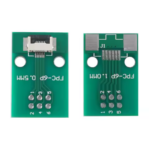 5Pcs FPC/FFC Adapter Board 0.5MM To 2.54MM Soldered Connector 6P DIY PCB Board