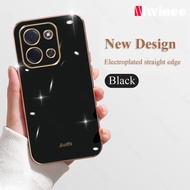 Cho POCO C85 vỏ điện thoại sang trọng 6D eletroplated Cover quay lại silicon mềm đơn giản sáng bóng 